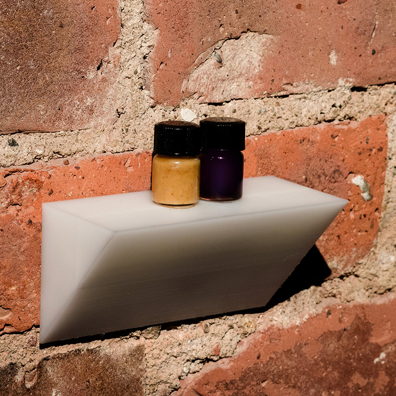 Me&You (PB&J) 2025 | vials, peanut butter, grape jelly, self lubricating Teflon shelf Me&You (PB&J)